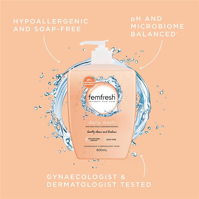 Dung Dịch Vệ Sinh Femfresh Daily Wash Màu Cam 600ml