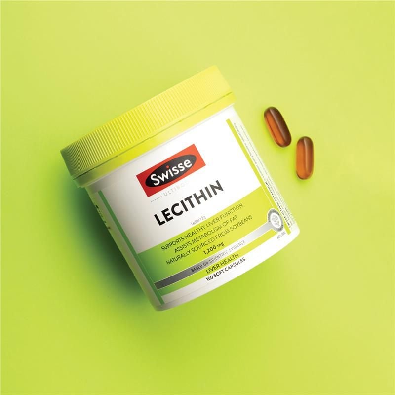 Viên Uống Hỗ Trợ Chức Năng Gan Từ Đậu Nành Swisse Lecithin 1200mg của Úc - Lọ 150 Viên