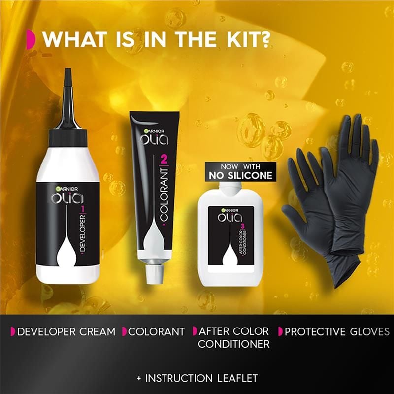 Thuốc nhuộm tóc phủ bạc Garnier Olia 4.0 Dark Brown