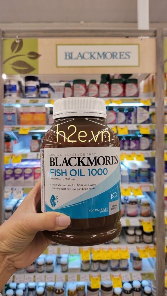 Dầu Cá Tự Nhiên Blackmores Fish Oil 1000 Lọ 400 Viên