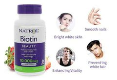 Viên uống hỗ trợ mọc tóc Natrol Biotin 10000 mcg của Mỹ 100 viên