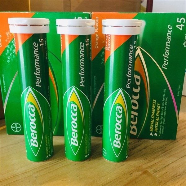 Viên Sủi Berocca Bayer Bổ Sung Vitamin Và Khoáng Chất Vị Cam - Ống 15 Viên