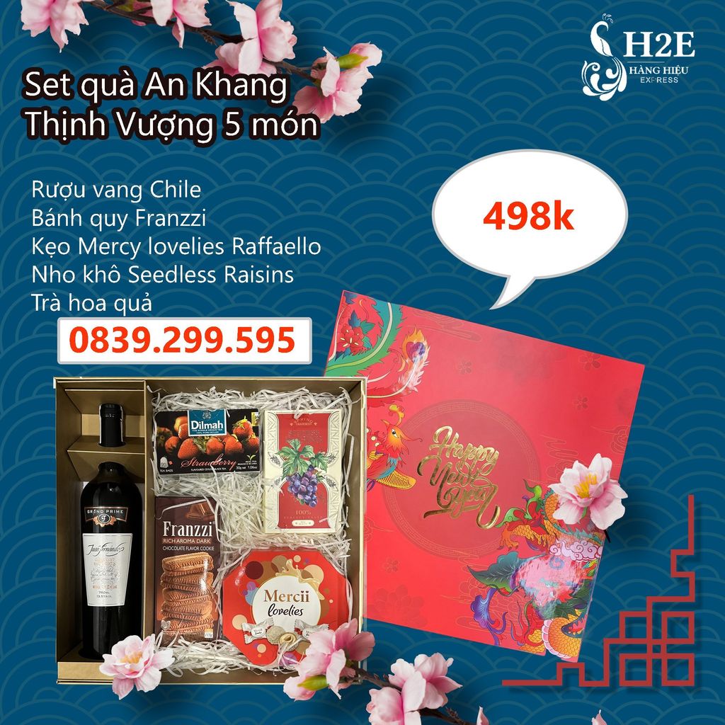 Set Quà Tết 2024 - 498 HN - An Khang Thịnh Vượng Hộp Đỏ