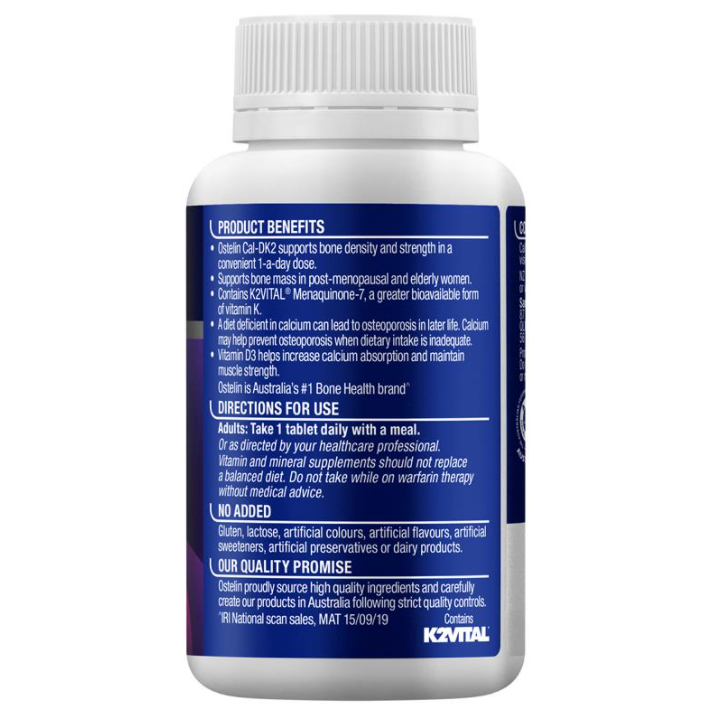 Viên Uống Cung Cấp Canxi Tối Ưu Ostelin Cal-DK2 Lọ 60 Viên