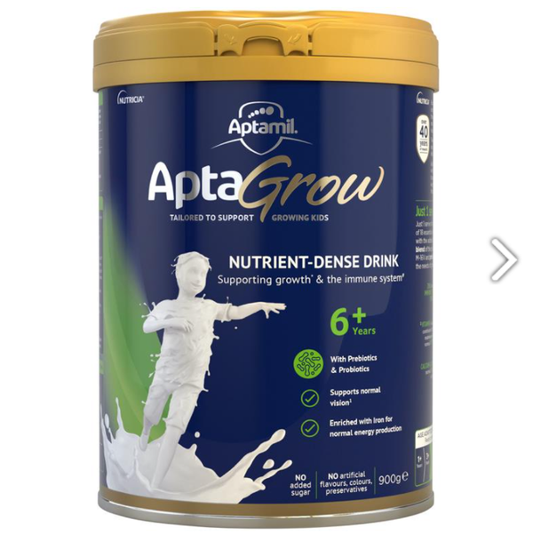 Sữa AptaGrow cho bé từ 6 tuổi Aptamil AptaGrow 6+ Years 900g