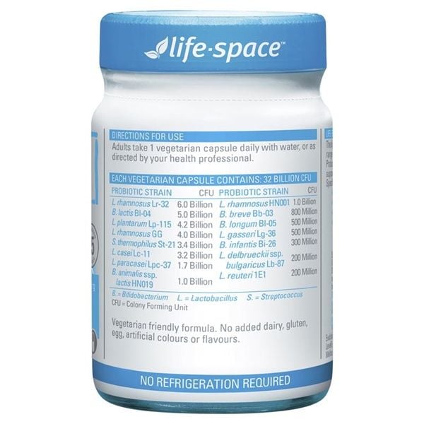 Men Vi Sinh Cho Người Lớn Life Space Broad Spectrum Probiotic Lọ 60 Viên