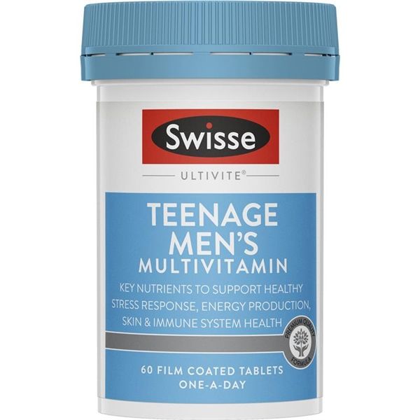 Vitamin Tổng Hợp Cho Bé Trai Tuổi Dậy Thì Swisse Teenage Ultivite Men's Lọ 60 Viên