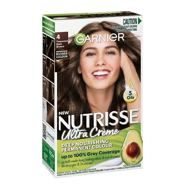 Thuốc nhuộm tóc Nâu quả me Garnier Nutrisse Tamarine Dark Brown 4.0