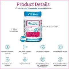 Men vi sinh cho nữ giới Life Space Urogen Probiotic For Women của Úc 40 viên