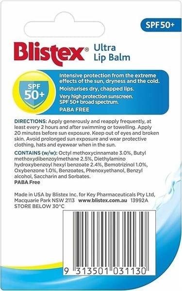 Son dưỡng môi chống nắng Blistex SPF 50+