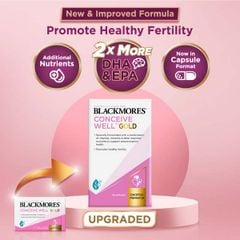 Viên uống hỗ trợ tăng khả năng thụ thai cho nữ Blackmores Conceive Well™ Gold của Úc 56 viên