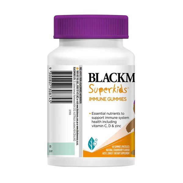 Kẹo gôm hỗ trợ tăng miễn dịch cho trẻ Blackmores Superkids Immune Gummies của Úc 60 viên