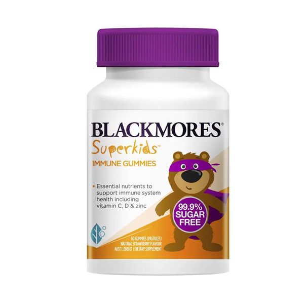 Kẹo gôm hỗ trợ tăng miễn dịch cho trẻ Blackmores Superkids Immune Gummies của Úc 60 viên