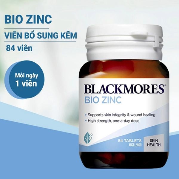 Viên uống bổ sung kẽm tự nhiên Blackmores Bio Zinc của Úc 84 viên