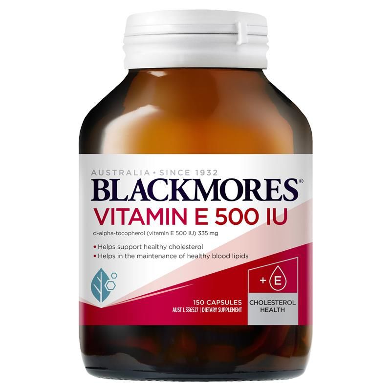 Viên uống bổ sung vitamin E tự nhiên Blackmores Vitamin E 500IU của Úc 150 viên