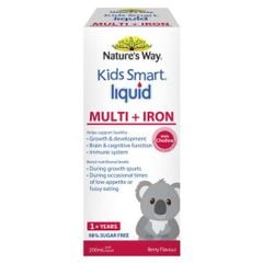 Siro bổ sung sắt và vitamin tổng hợp cho bé Nature's Way Kids Smart Liquid Multi + Iron của Úc 200ml