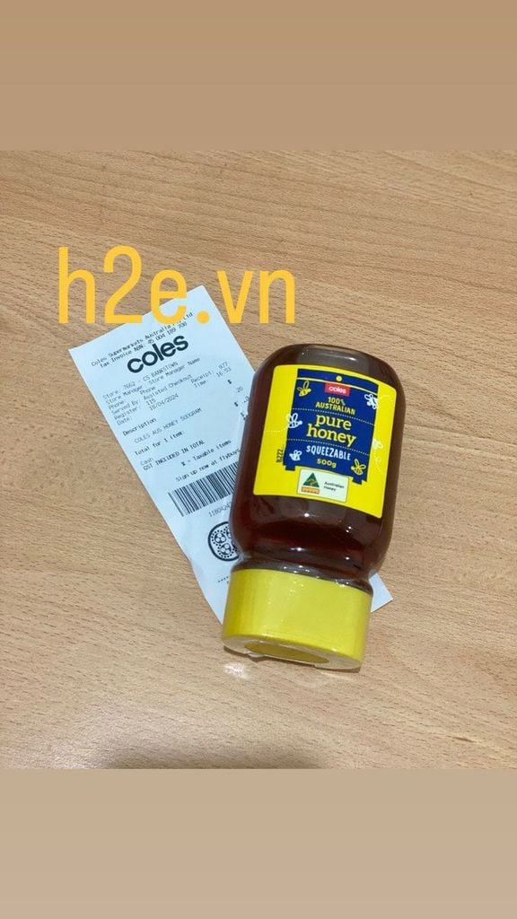 Mật Ong Nguyên Chất 100% Coles Pure Australian Honey Squeeze Của Úc 500g