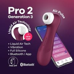 Satisfyer Pro 2 Generation 3 App Bluetooth - Máy Mát Xa Kích Thích Âm Vật Với Công Nghệ Thổi Khí Thế Hệ 3 MÀU MẬN