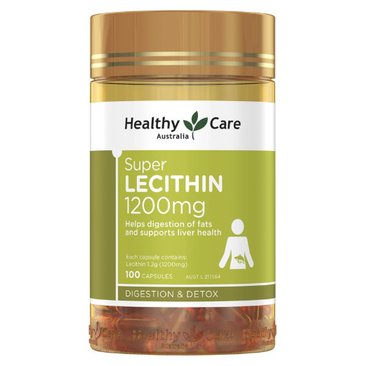 Viên uống mầm đậu nành Healthy Care super lecithin 1200mg của Úc 100 viên