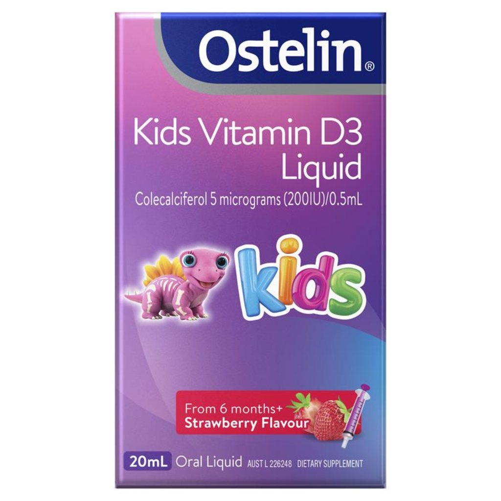 Vitamin D3 dạng nước cho bé từ 6 tháng tuổi Ostelin Kids Vitamin D3 Liquid của Úc 20ml