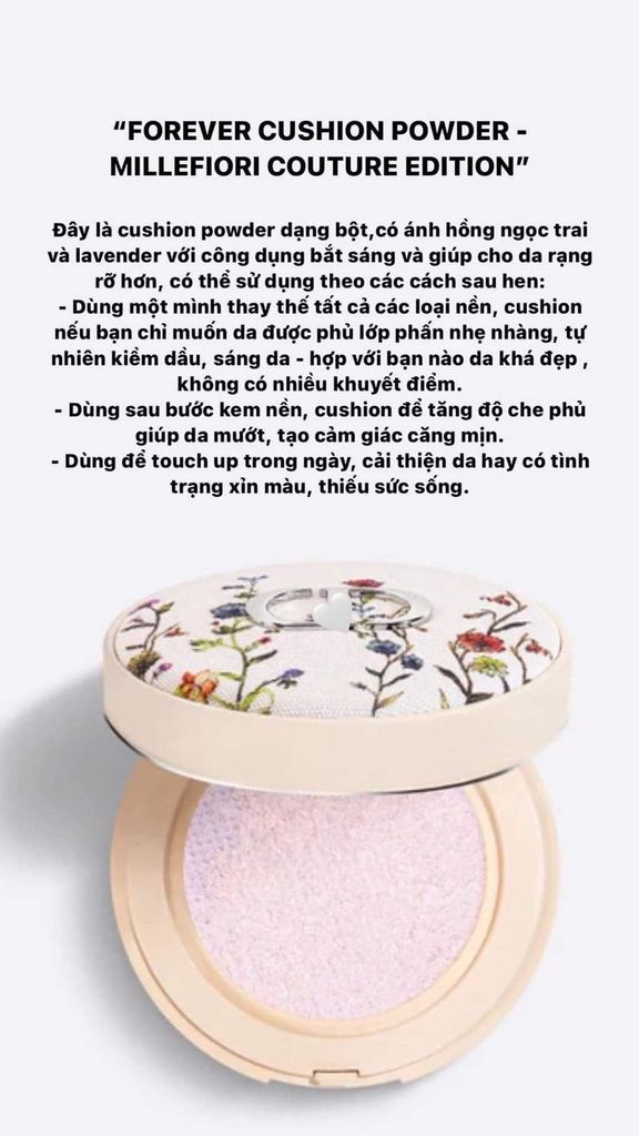Hộp Phấn Millefiori Couture Edition Dior Forever Cushion Loose Powder