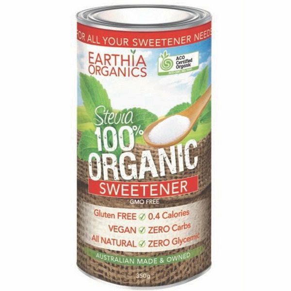 Đường cỏ ngọt ăn kiêng hữu cơ Úc Earthia Stevia 100% Organic Sweetener 350g