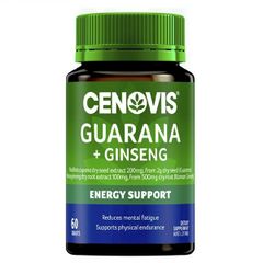 Viên Uống Chiết Xuất Thảo Dược Và Nhân Sâm Cenovis Guarana & Ginseng Lọ 60 Viên