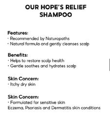 Dầu Gội Sạch Gàu Hope's Relief Dry, Itchy, Flaky Scalp Chai 200ml
