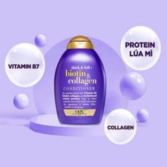 Dầu xả kích thích mọc tóc OGX Thick & Full Biotin & Collagen của Mỹ 385ml