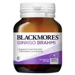 Hoạt huyết dưỡng não Blackmores Ginkgo Brahmi của Úc 40 viên