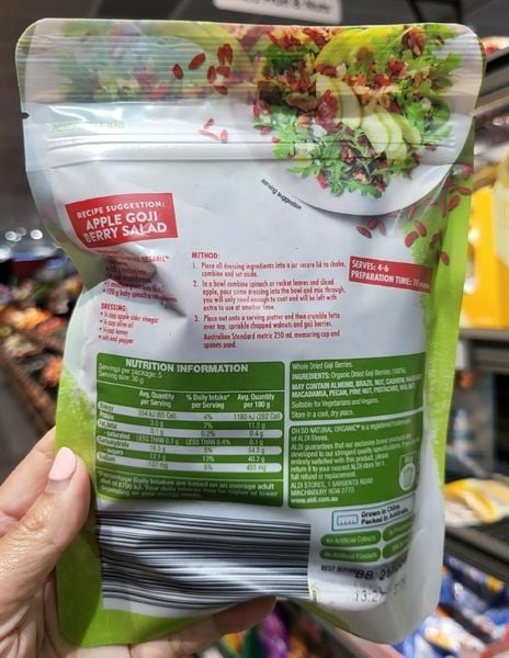 Kỷ tử đỏ Organic Oh So Natural Australia - gói 150g