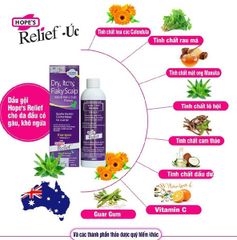 Dầu Gội Sạch Gàu Hope's Relief Dry, Itchy, Flaky Scalp Chai 200ml