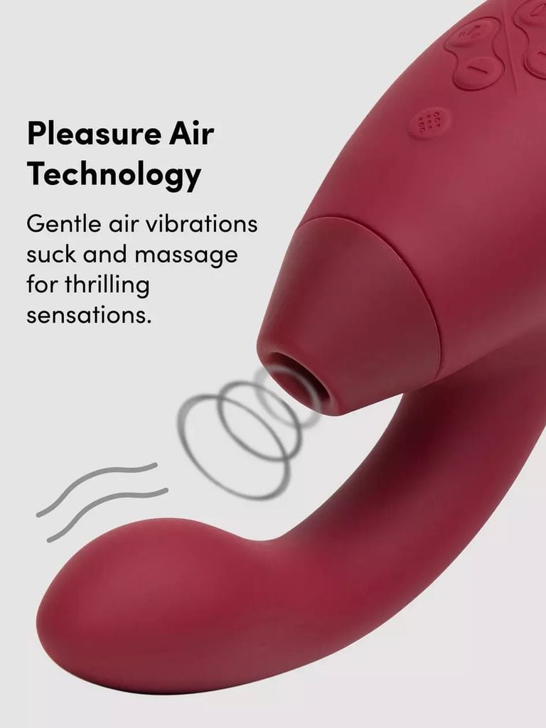 Sex toy WOMANIZER DUO 2 CLITORAL & G SPOT STIMULATOR màu đỏ