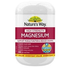 Viên uống Nature's Way High Strength Magnesium hỗ trợ bổ sung Magie - lọ 300 viên