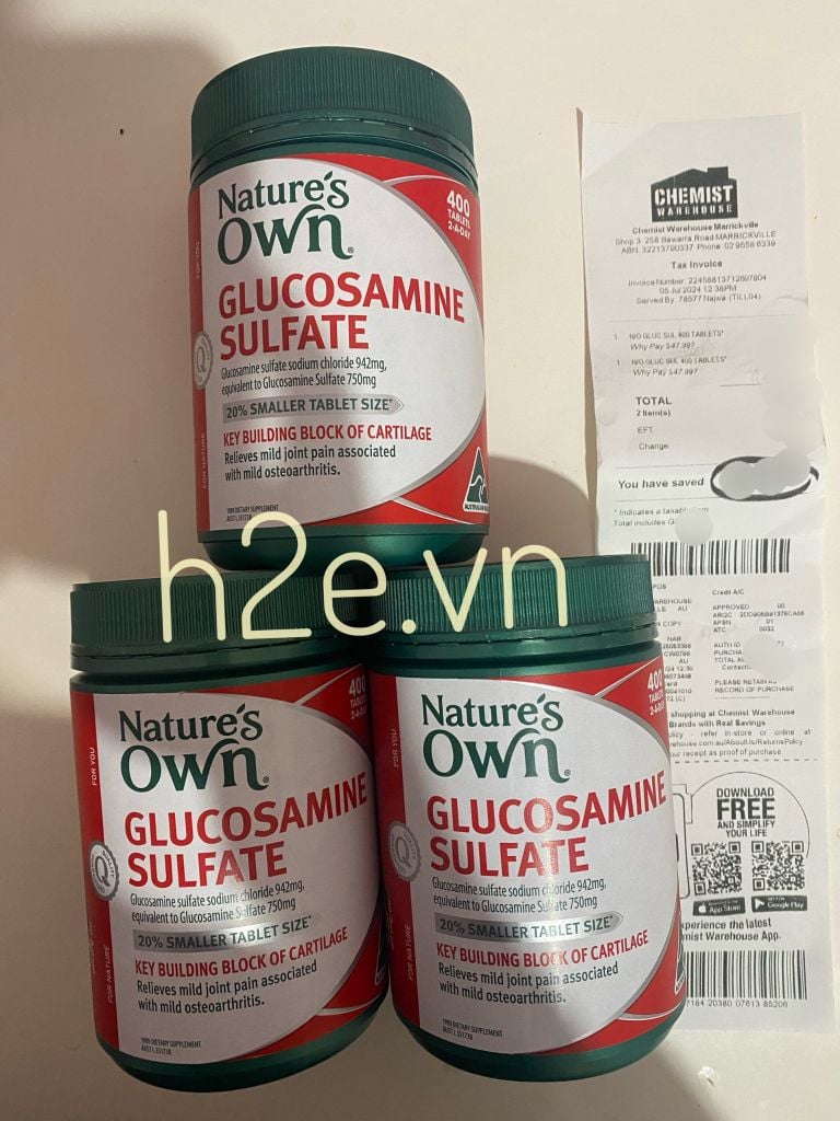 Nature's Own Glucosamine Sulfate - Viên Bổ Khớp 400 Viên