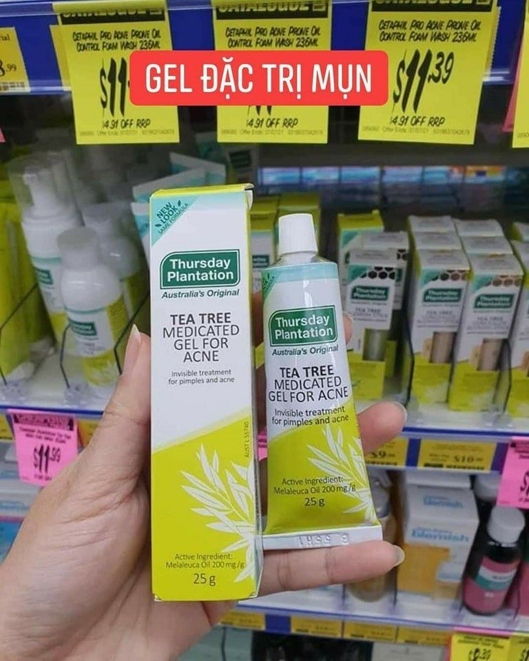 Gel đặc trị mụn Úc Thursday Plantation Tea Tree Medicated Gel For Acne 25g