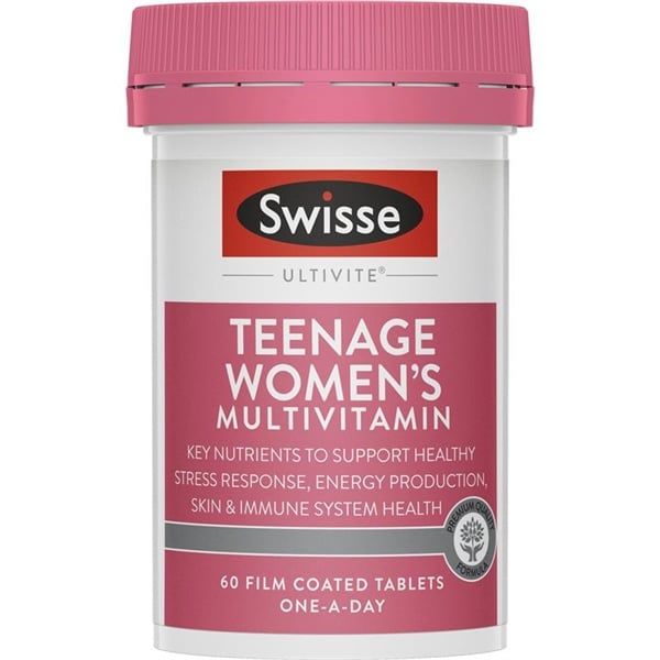 Vitamin Tổng Hợp Cho Bé Gái Tuổi Dậy Thì Swisse Teenage Ultivite Women's Multivitamin Lọ 60 Viên