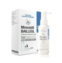 Set 3 Chai Xịt Mọc Tóc Bailleul Laboratoires Opodex Minoxidil 2% Của Pháp (60ml x 3)