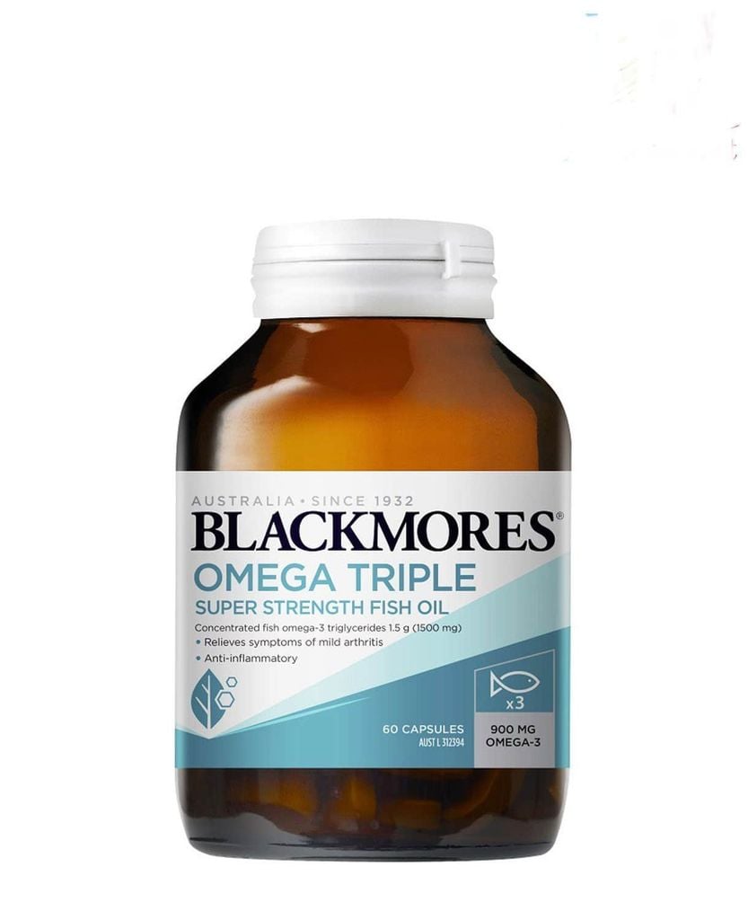 Dầu cá hàm lượng cao Blackmores Omega Triple Super Strength Fish Oil của Úc 60 viên