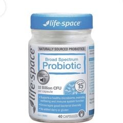 Men vi sinh cho người lớn Life Space Probiotic của Úc 40 viên