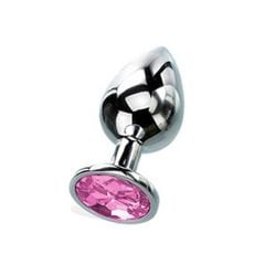 Nút hậu môn mặt đá hồng Spinel Pink Gem Base Metal Butt Plug