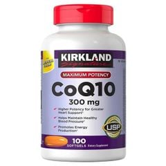 Viên Uống Bổ Tim Mạch Kirkland CoQ100 300mg Của Mỹ Lọ 100 Viên