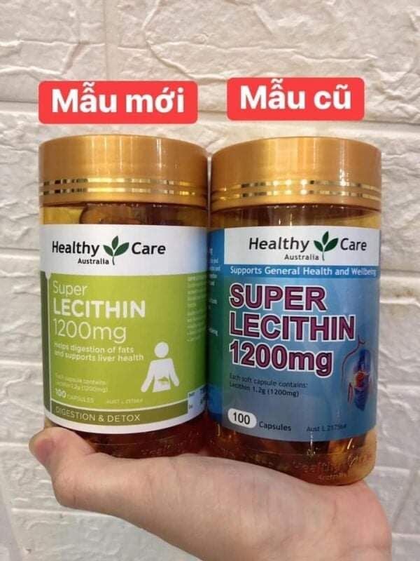 Viên uống mầm đậu nành Healthy Care super lecithin 1200mg của Úc 100 viên