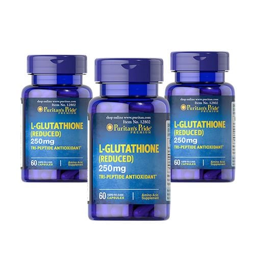 Viên uống hỗ trợ trắng da Puritan's Pride Premium L-Glutathione 500mg 30 viên