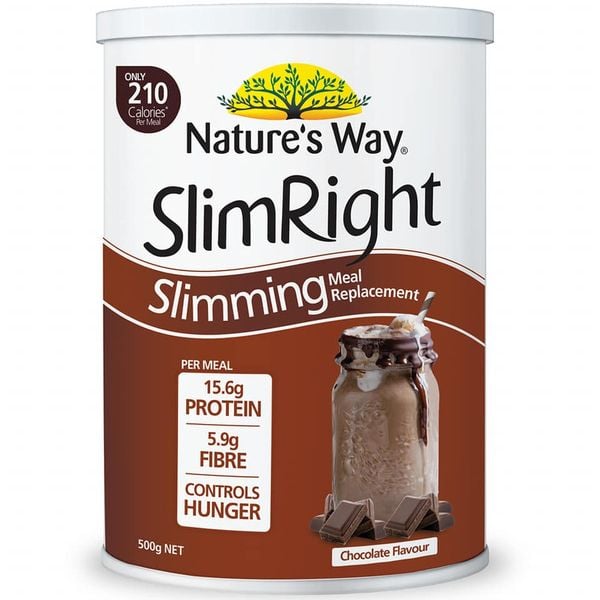 Bột dinh dưỡng hỗ trợ giảm cân vị socola Nature's Way Slim Right của Úc 500g