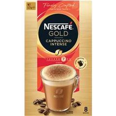 Cà phê pha sẵn Nescafe Gold Coffee Sachets Cappuccino Intense / hộp 8 Gói - Mua 3 hộp -> 150k/ hộp