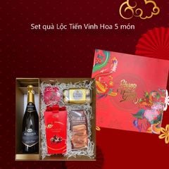 Set quà Lộc Tiến Vinh Hoa sang trọng 5 món