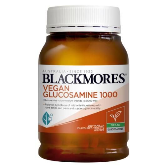 Hỗ trợ bổ khớp cho người ăn chay Blackmores Vegan Glucosamine 1000mg của Úc - lọ 200 viên (date 02/2024)