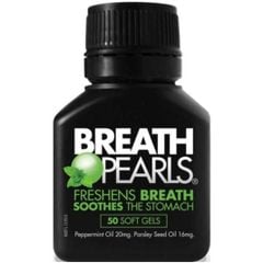 Viên uống hỗ trợ thơm miệng Úc Breath Pearls hộp 50 viên