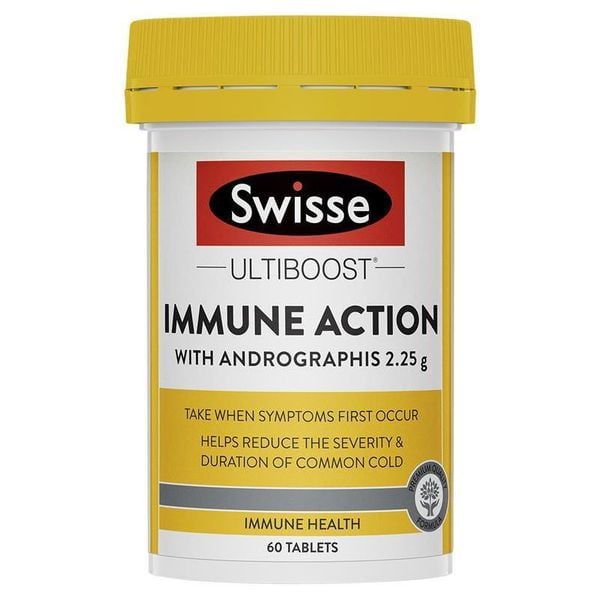 Viên uống hỗ trợ tăng cường hệ miễn dịch Swisse Ultiboost Immune Action của Úc 60 viên
